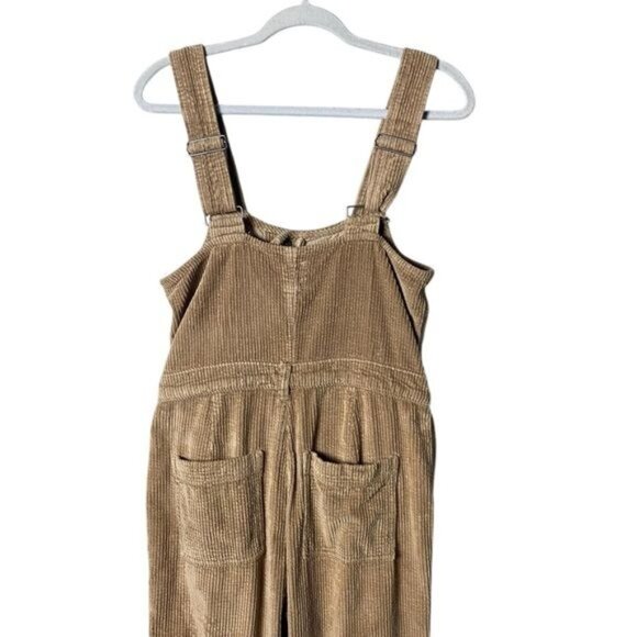 Aerie Women’s Corduroy Kick Flare Overalls Size Medium Wide Leg Bohemian - Picture 5 of 8